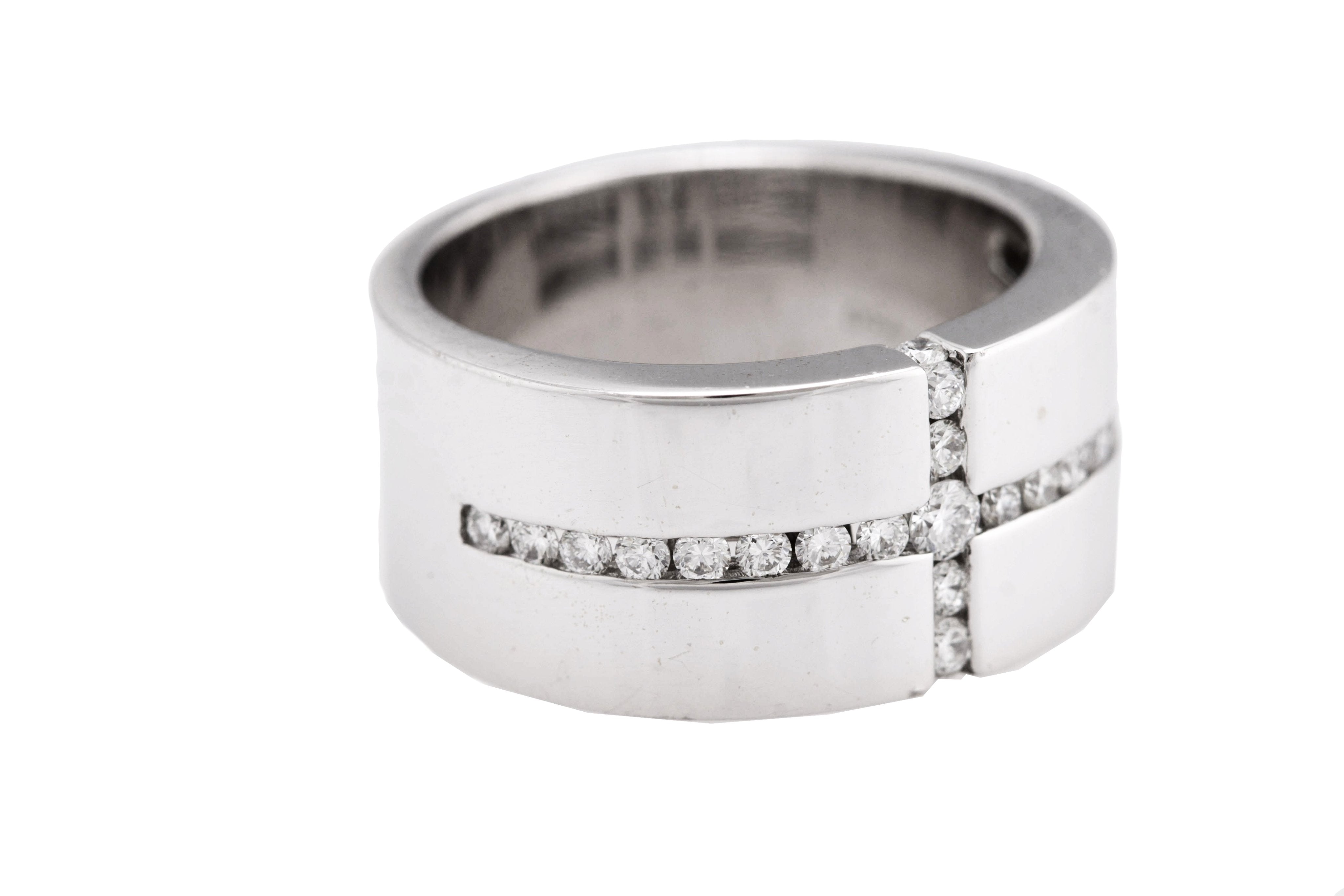 18K Movado Diamond Sea Glass Square Hoop Earrings White Gold [CTXF] - Ruby  Lane